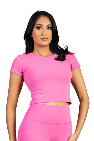 Ignite crop top pink