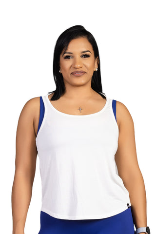 Agate Flowy Tank White