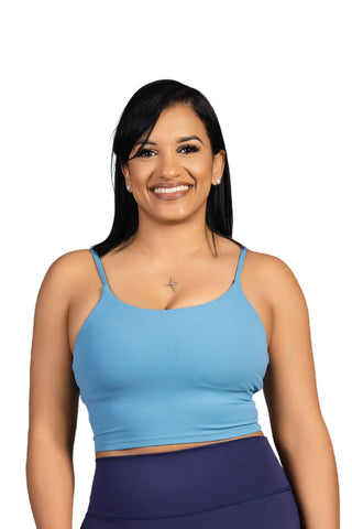 Glow Crop top blue