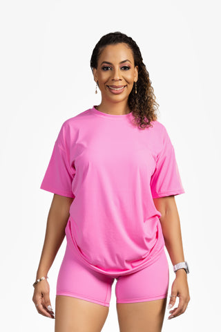 Nimbus Oversized Tee - Pink