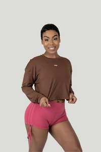 Willow Long Sleeve Top Brown