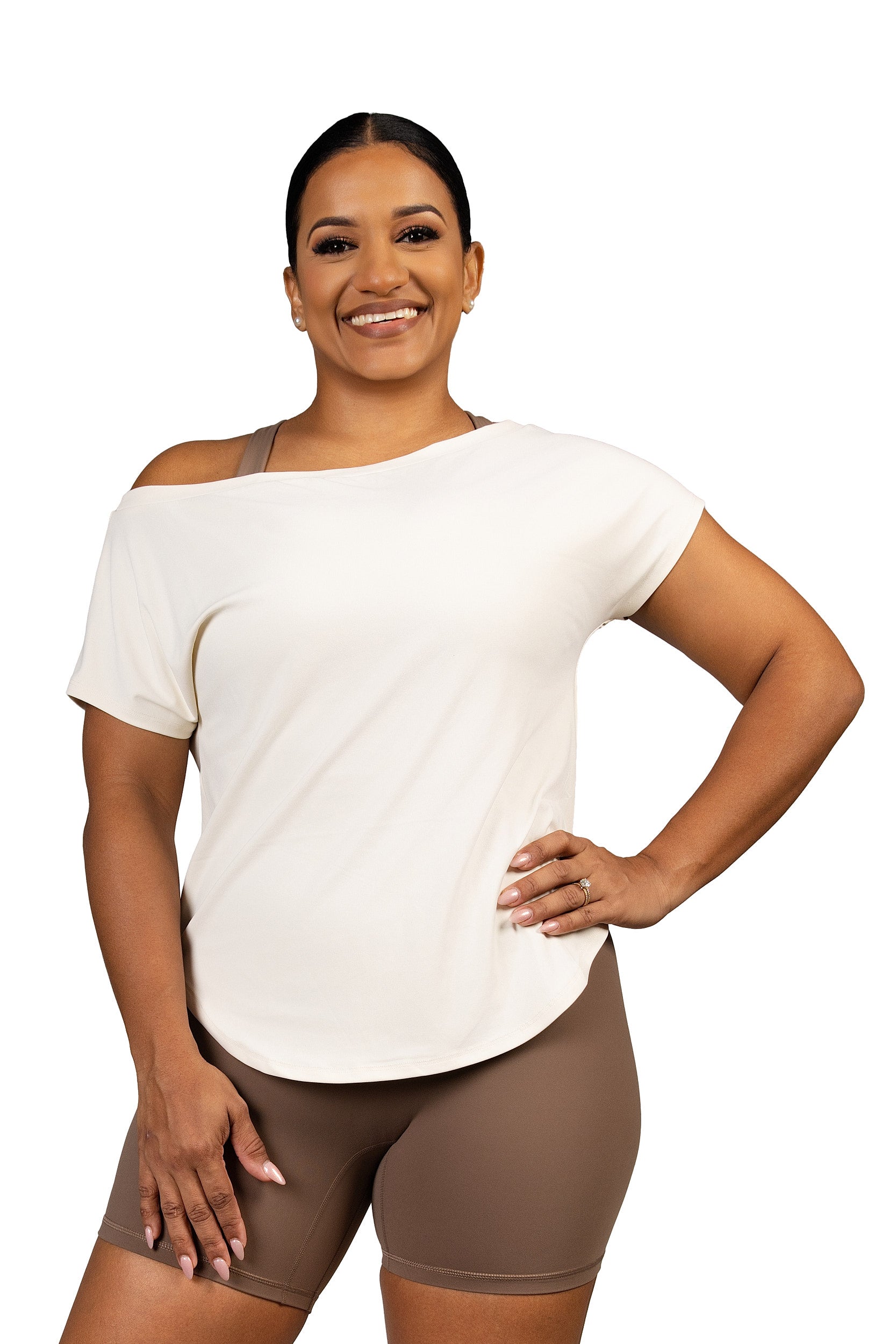Off the Clock Tee Ivory