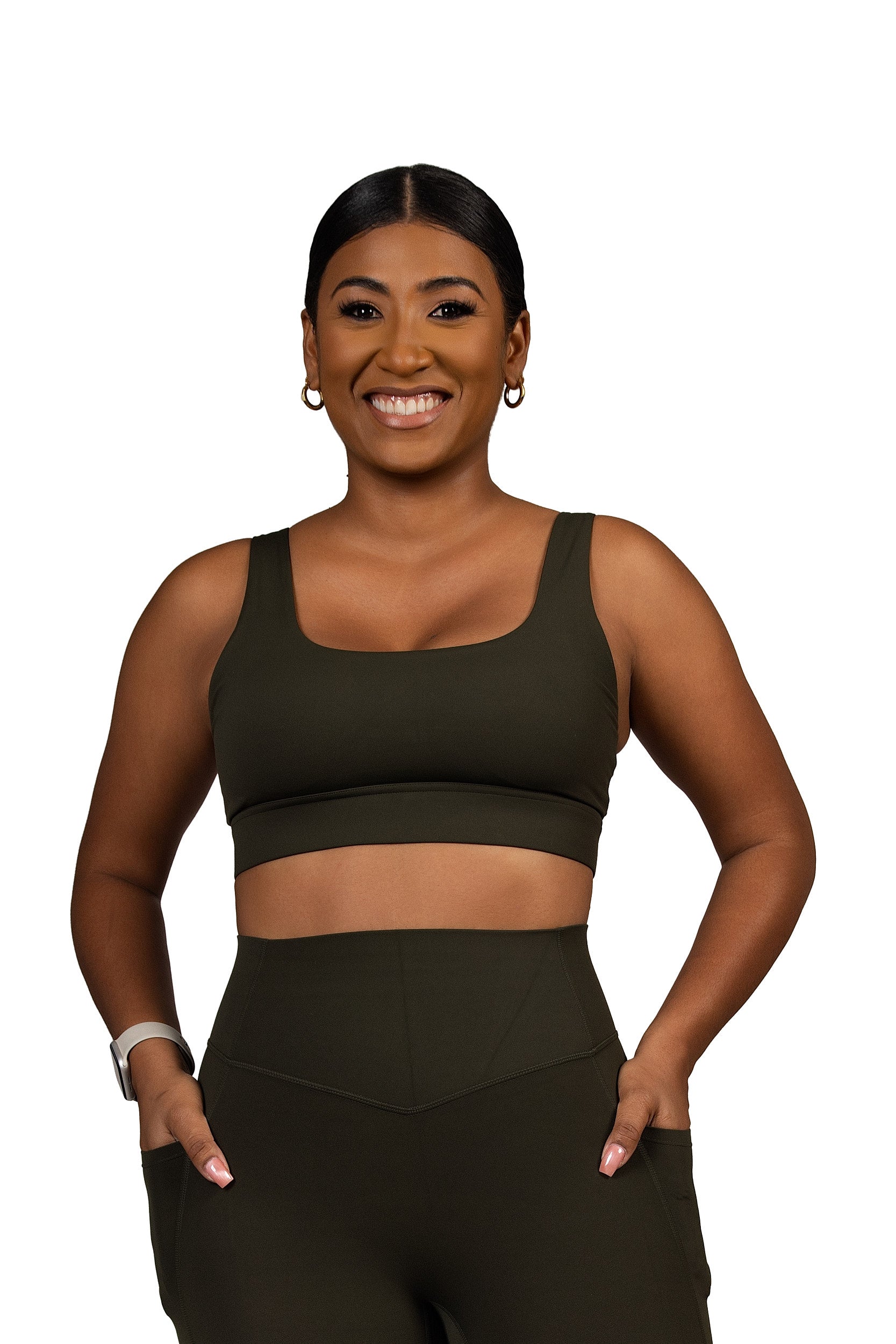 In Sync Sports Bra Dark Green