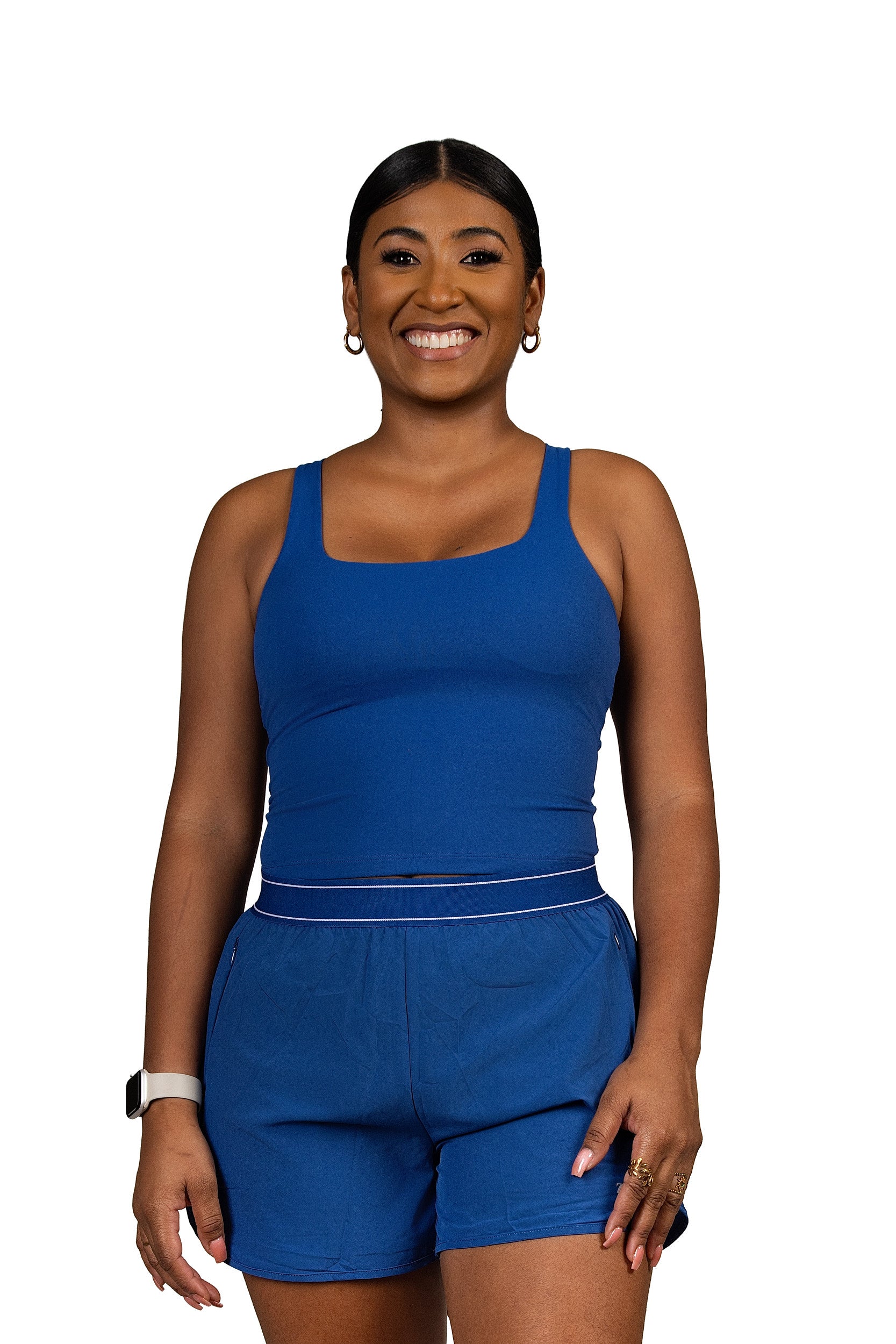 Better Half Padded Tank Blue