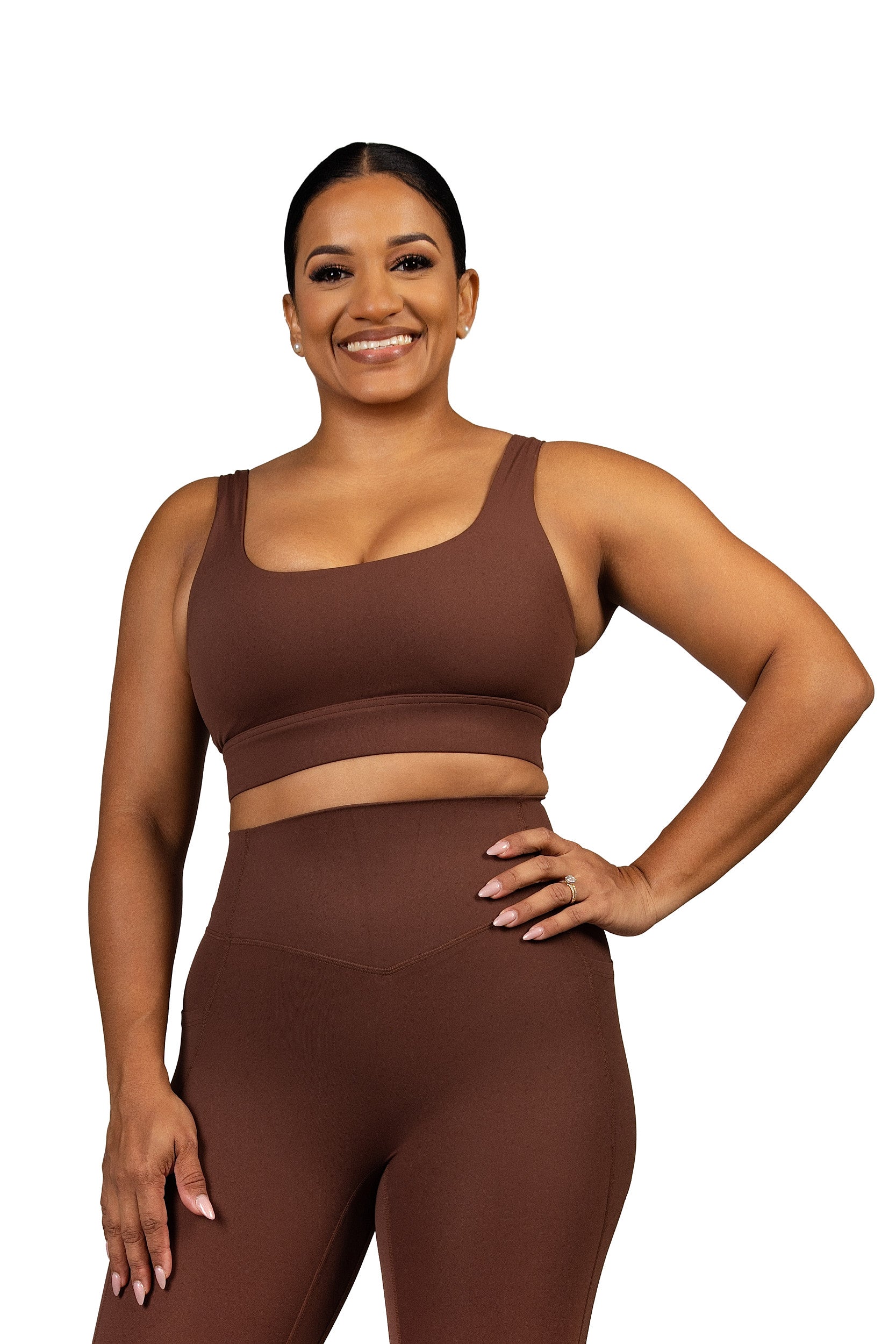In Sync Sports Bra Brown