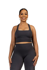 Free Spirit Bra Charcoal Grey