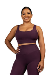In Sync Sports Bra Dark Purple