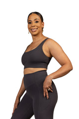 In Sync Sports Bra Charcoal Grey