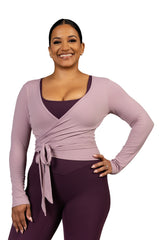 Aurora Wrap Top Purple