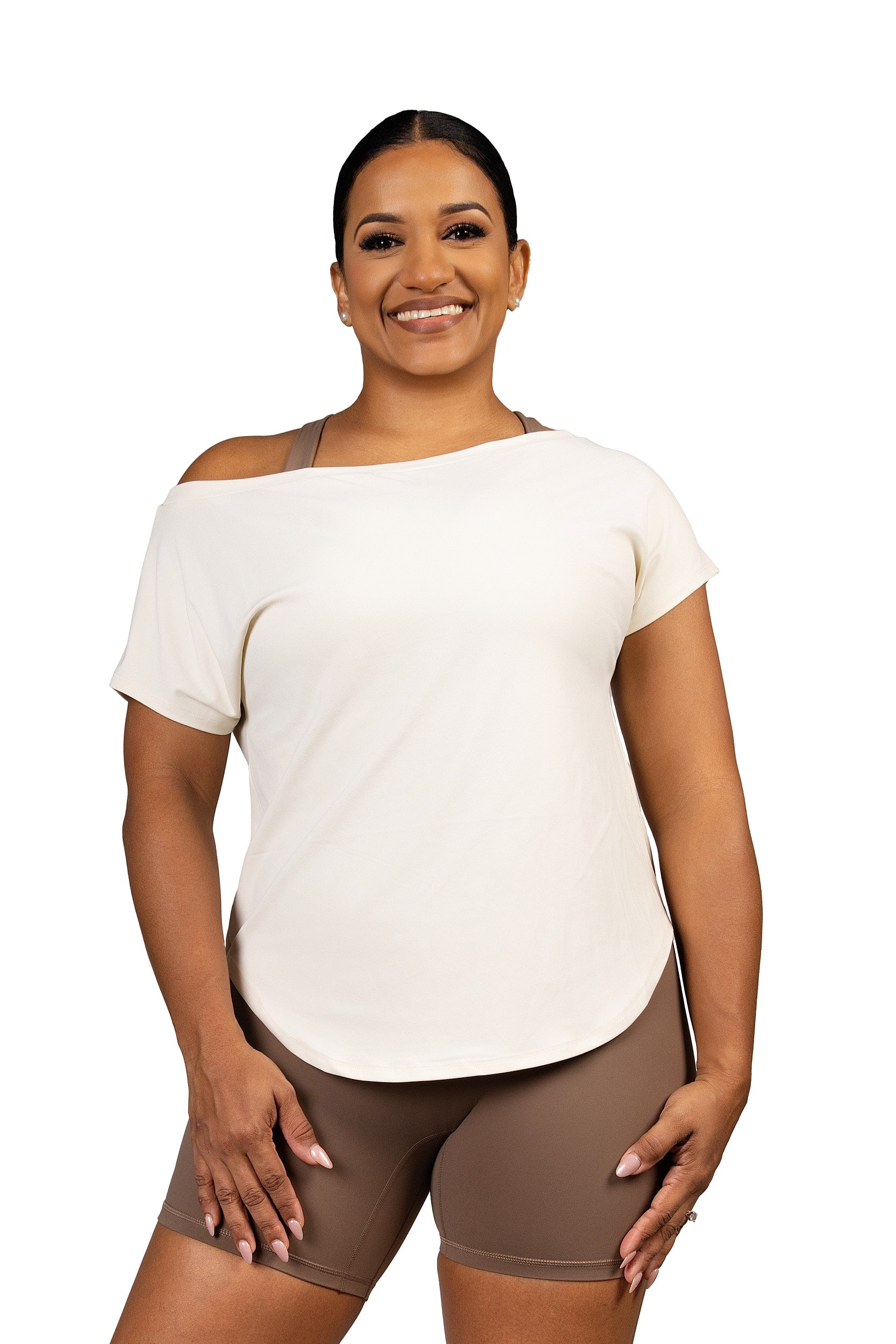 Off the Clock Tee Ivory
