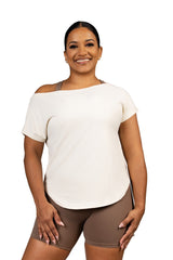 Off the Clock Tee Ivory