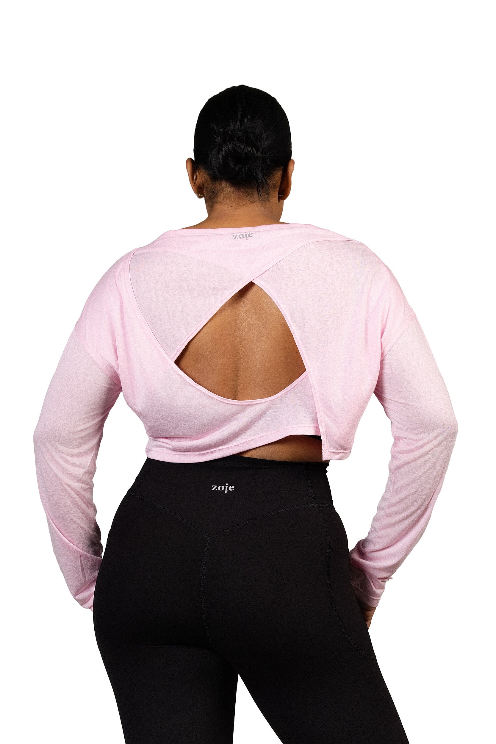 Aeria Backless Top Pink