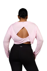 Aeria Backless Top Pink
