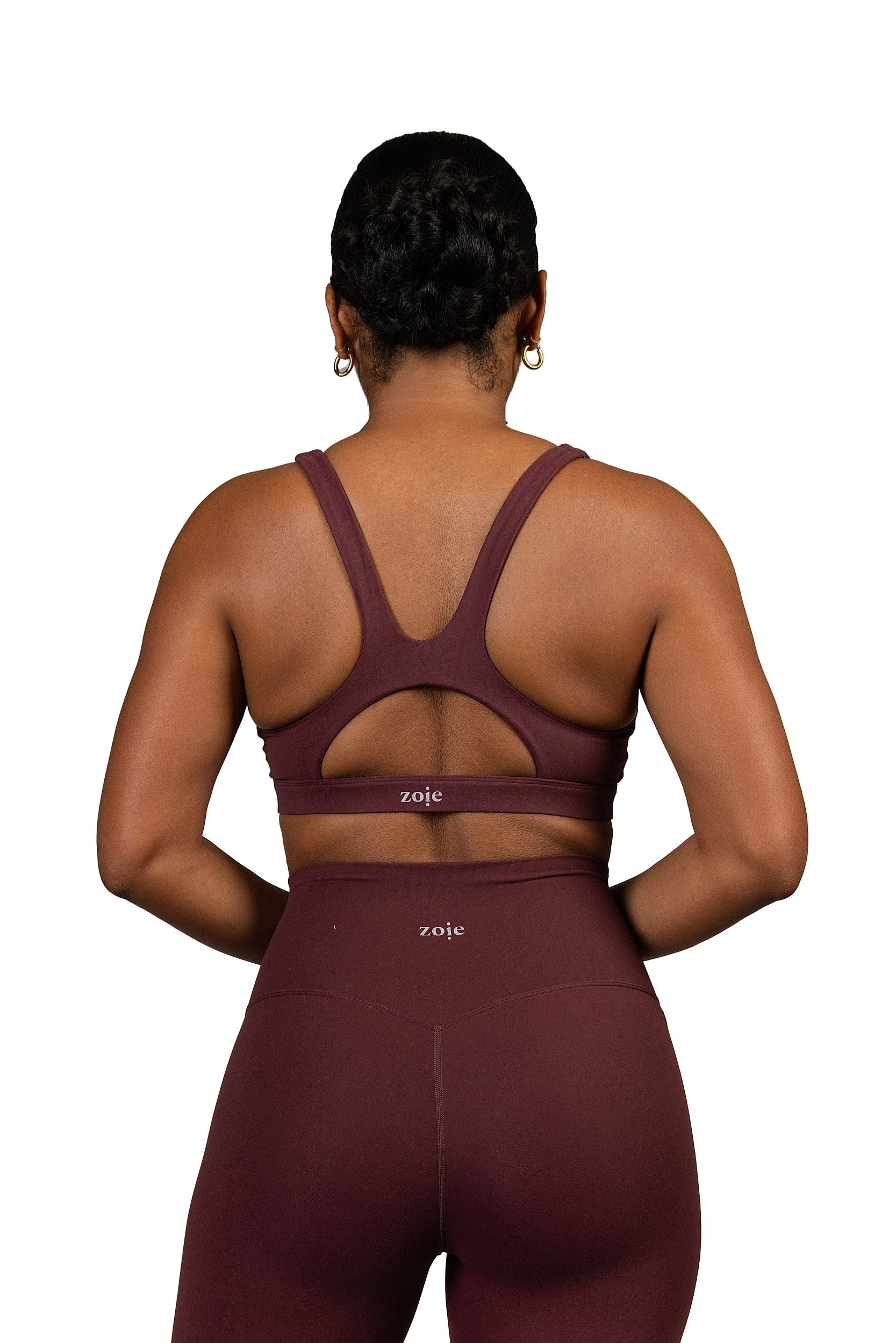 Double Take Sport Bra Wine