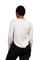 Full Circle Long Sleeve Speckled White