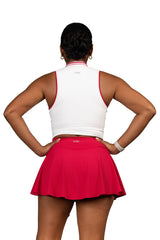 Match Point Tank White/Pink