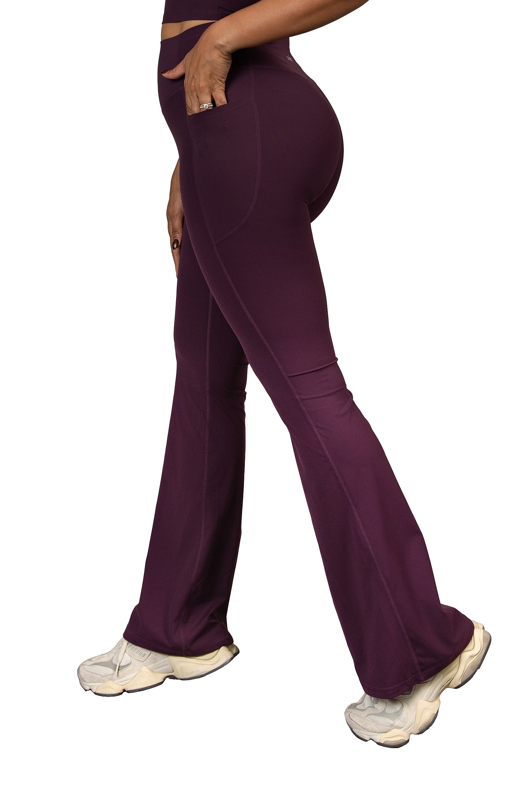 Golden Hour Flare Legging Plum