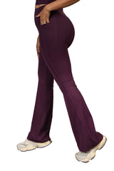 Golden Hour Flare Legging Plum