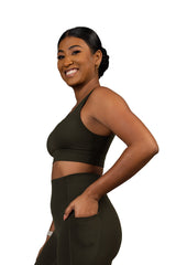 In Sync Sports Bra Dark Green