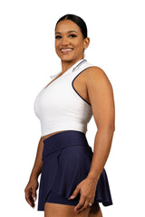 Match Point Tank White/Navy