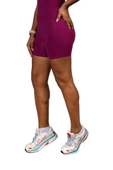 Twin Flame Shorts Wine