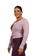 Aurora Wrap Top Purple