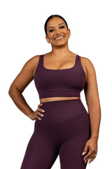 In Sync Sports Bra Dark Purple