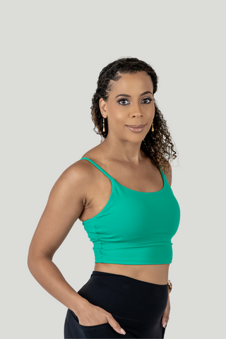 Eden Crop Top Glass Green