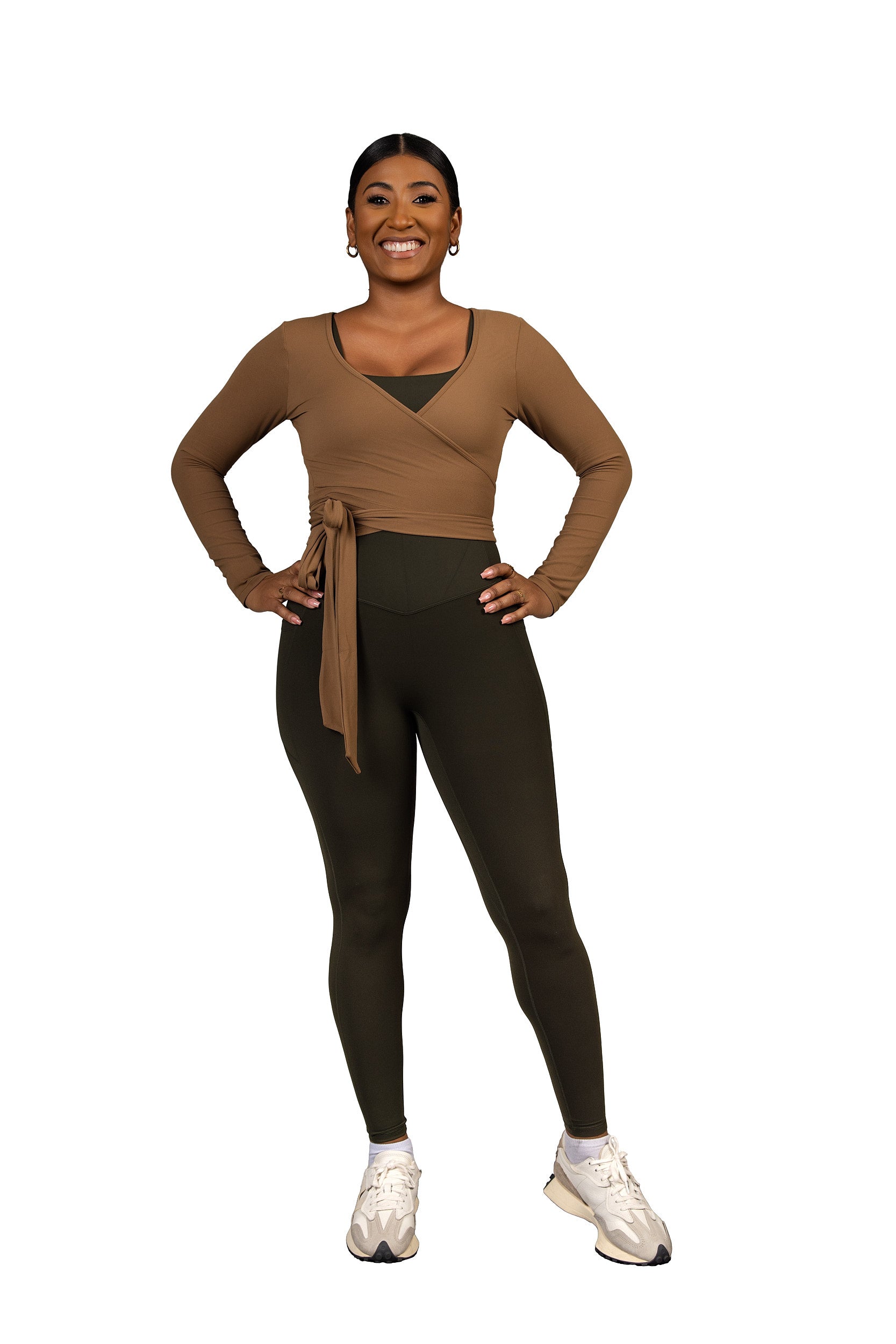 Aurora Wrap Top Brown