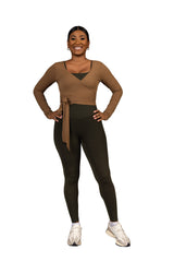 Aurora Wrap Top Brown