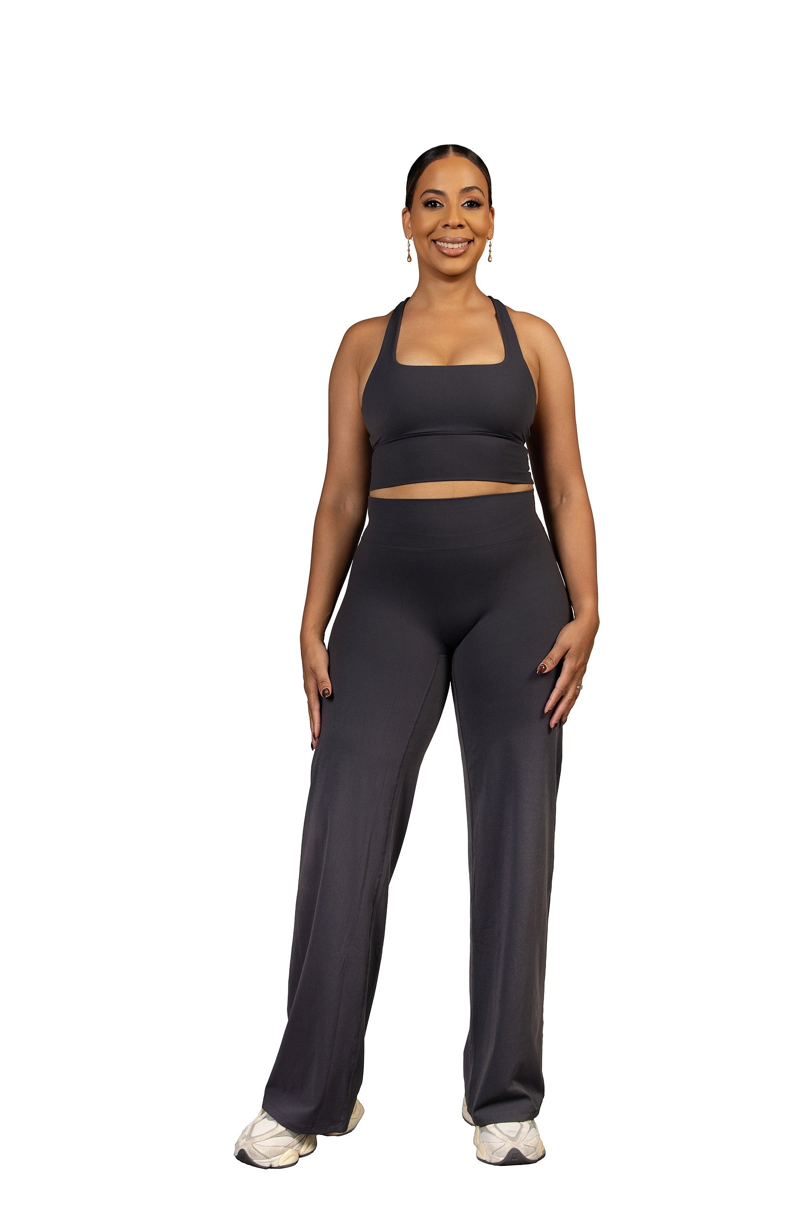 Free Spirit Flare Pants Charcoal Grey