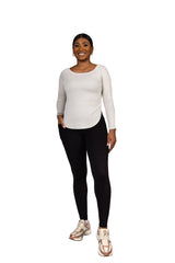 Full Circle Long Sleeve Speckled White