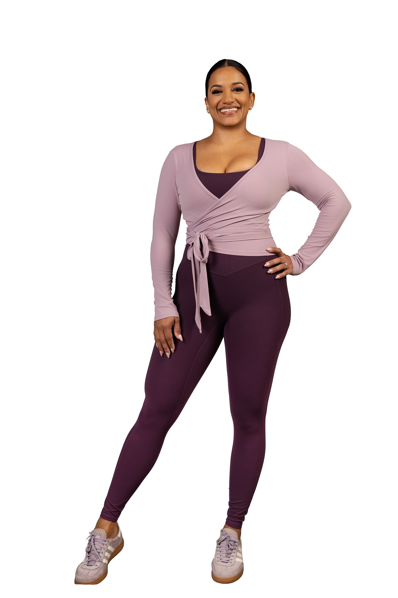 Aurora Wrap Top Purple