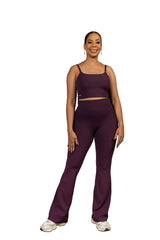 Golden Hour Flare Legging Plum