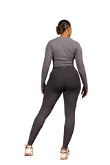 Aurora Wrap Top Light Grey