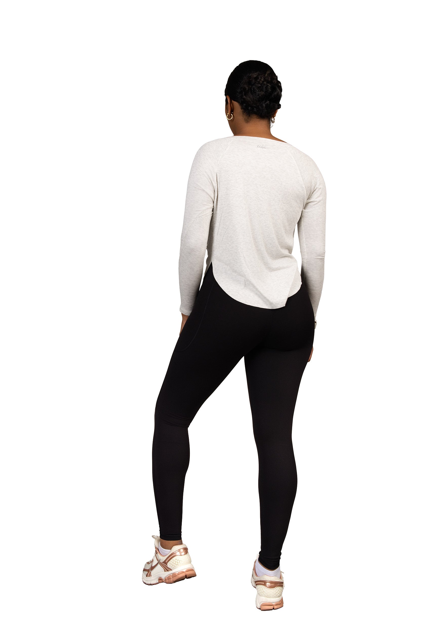 Full Circle Long Sleeve Speckled White