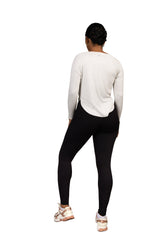 Full Circle Long Sleeve Speckled White