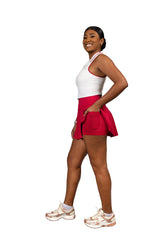 Match Point Tank White/Pink
