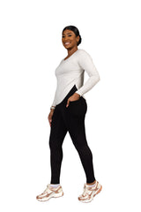 Full Circle Long Sleeve Speckled White