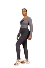 Aurora Wrap Top Light Grey