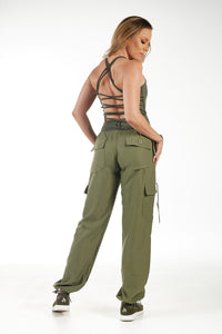 Strappy Back Tank Top Green