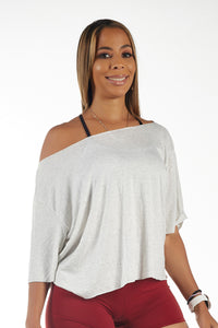 Off The Flowy Tank Black Crop