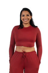 Luma Cropped Longsleeve Red
