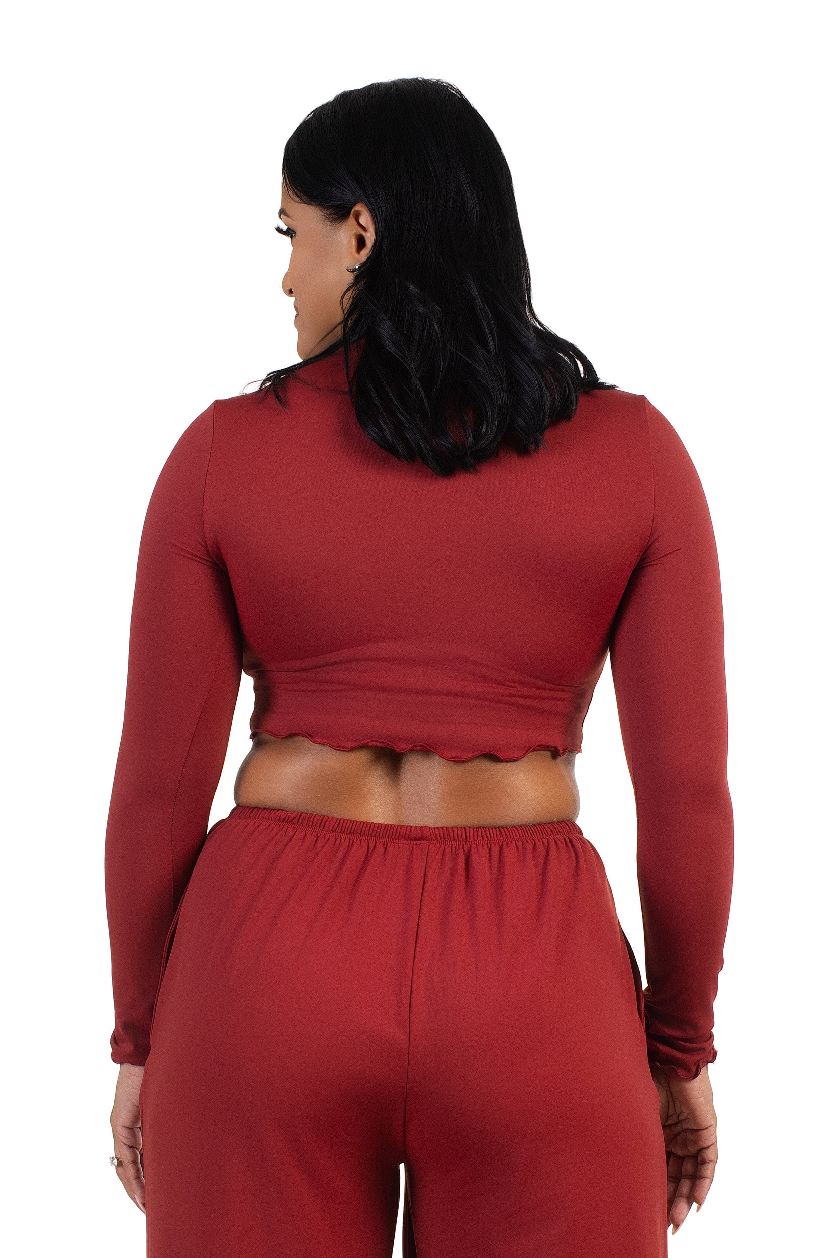 Luma Cropped Longsleeve Red