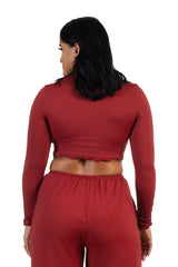 Luma Cropped Longsleeve Red