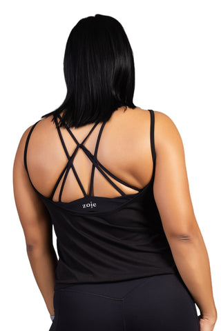 Agate Flowy Tank Top Black