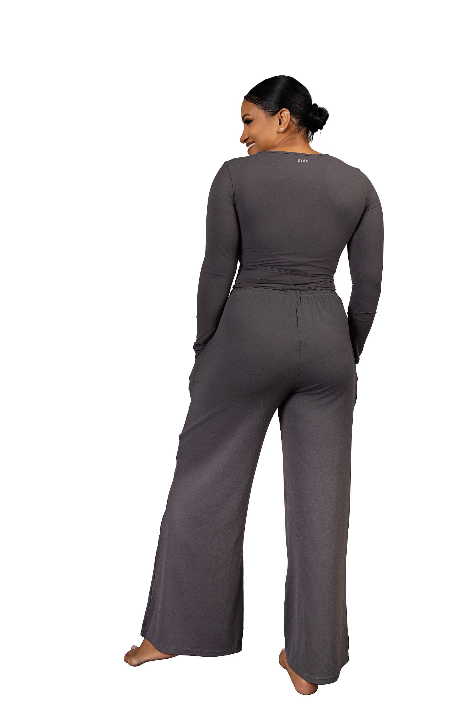 Aurora Wrap Top Grey
