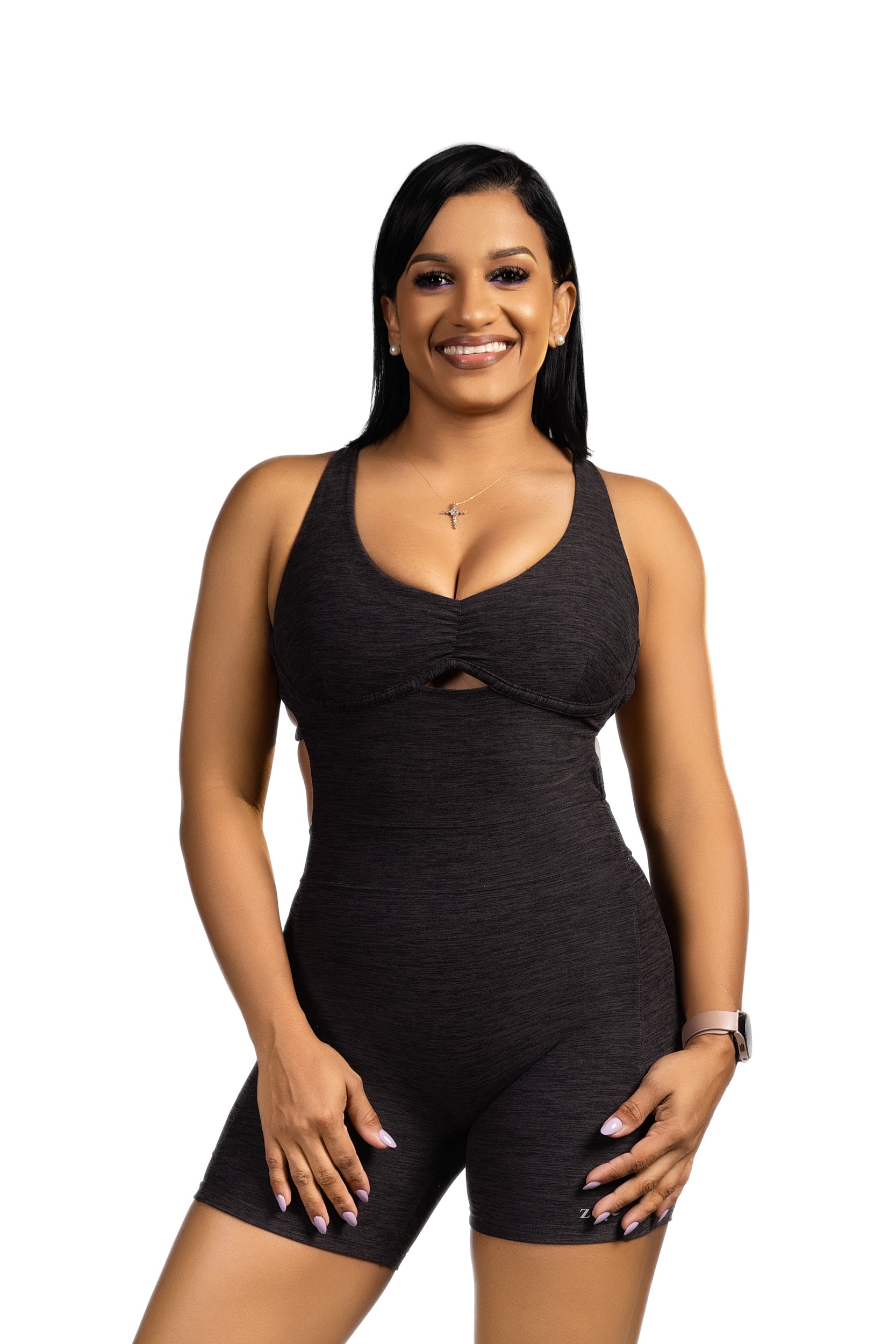 Onyx Short Jumpsuit Grey