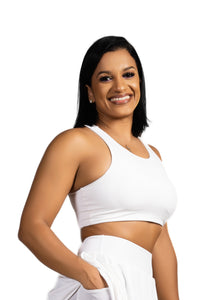 Halo Sport Bra White