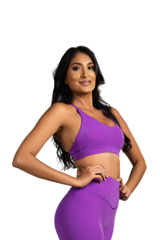 Wisteria Sport Bra - Purple